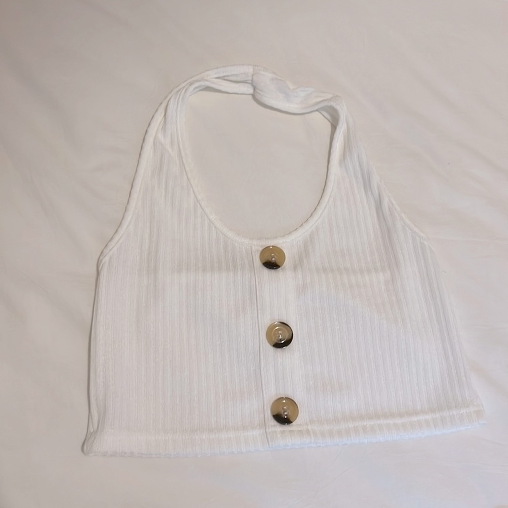 white crop top